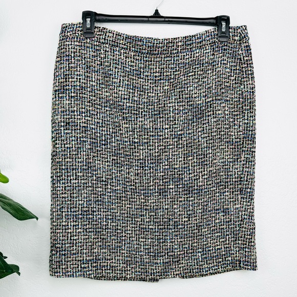 J. Crew Multi Color Metallic No. 2 Tweed Pencil Skirt - Picture 4 of 10
